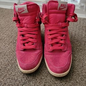 NIKE Sky Hi Wedges, Hot Pink, Women's  Sz 6